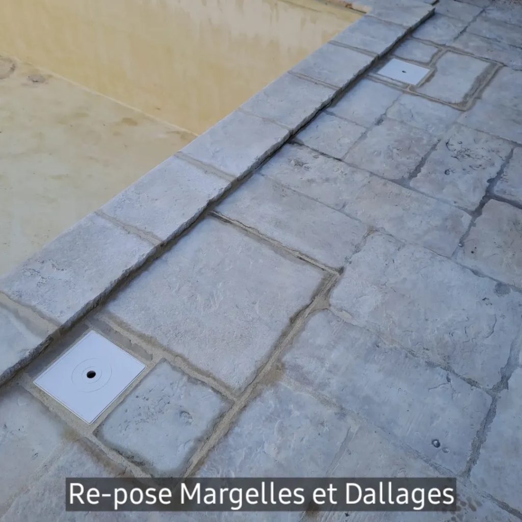 Etape 5 Re-pose Margelles et Dallages